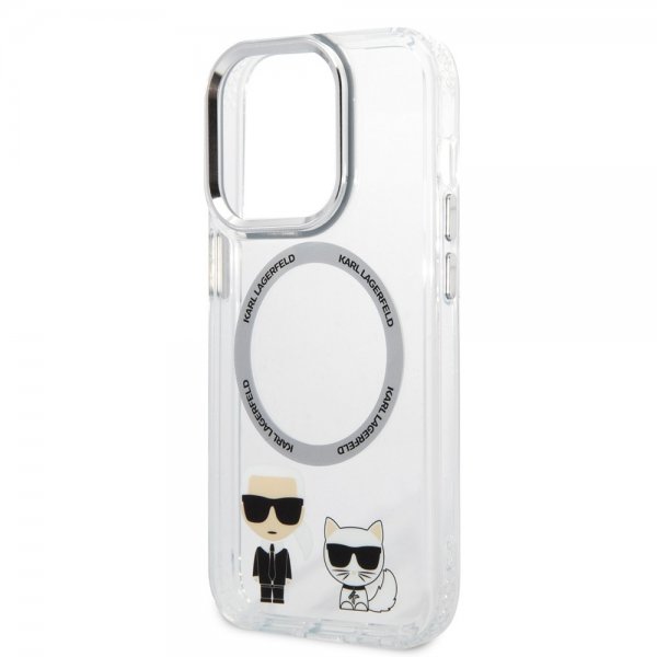 Karl Lagerfeld iPhone 14 Pro Max -suojakuori Karl & Choupette MagSafe Transparent