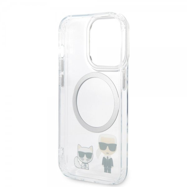 Karl Lagerfeld iPhone 14 Pro Max -suojakuori Karl & Choupette MagSafe Transparent