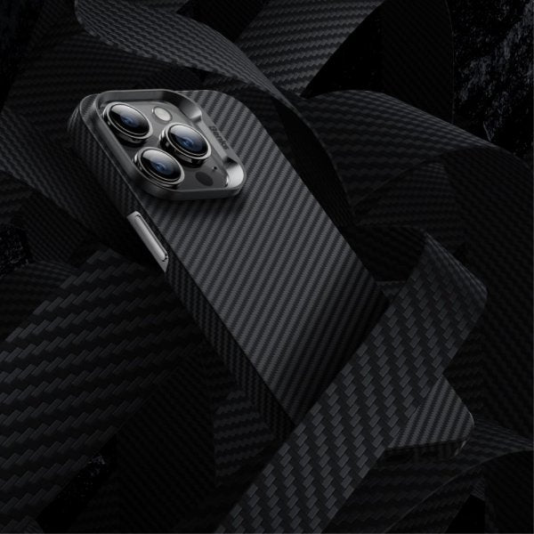 Benks iPhone 14 Pro Max -kuori, Kevlar MagSafe, musta