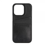Krusell iPhone 14 Pro Max -kuoret, Leather CardCover, musta