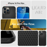 Spigen iPhone 14 Pro Max -kuoret Liquid Air Matte Black