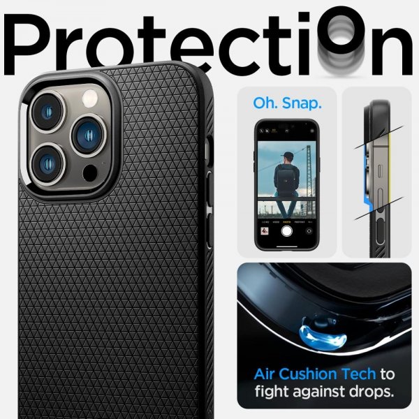 Spigen iPhone 14 Pro Max -kuoret Liquid Air Matte Black