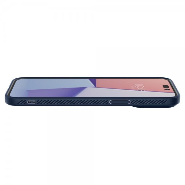 Spigen iPhone 14 Pro Max -suojakuori Liquid Air Navy Blue