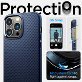 Spigen iPhone 14 Pro Max -suojakuori Liquid Air Navy Blue