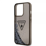 Guess iPhone 14 Pro Max Kuoret Liquid Glitter Translucent Musta
