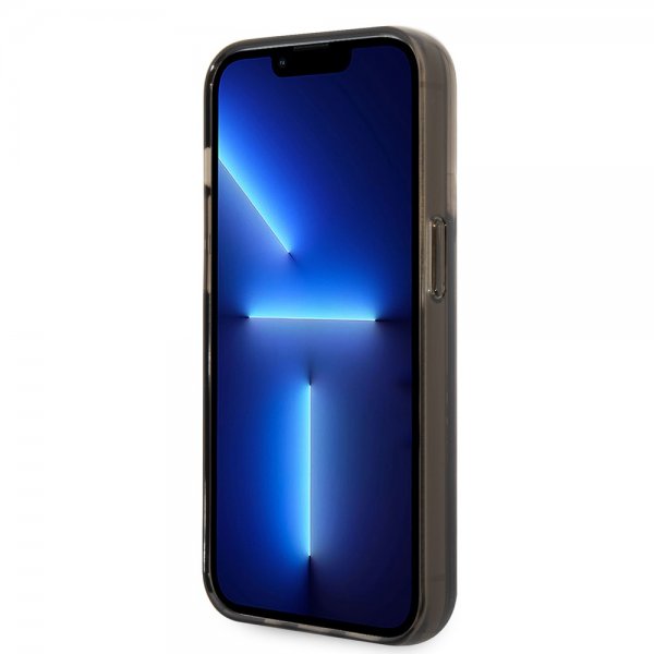 Karl Lagerfeld iPhone 14 Pro Max Kuoret Liquid Glitter Läpikuultava Musta