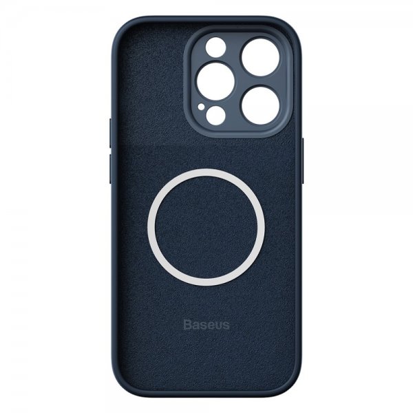 Baseus iPhone 14 Pro Max Kuori Liquid Silica Gel MagSafe Sininen