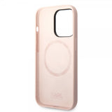 Karl Lagerfeld iPhone 14 Pro Max Kuori Liquid Silicone Karl MagSafe Pinkki