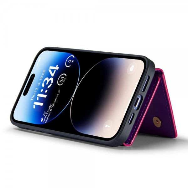 Dg.Ming iPhone 14 Pro Max -kuori M3-sarjan irrotettava korttikotelo, violetti