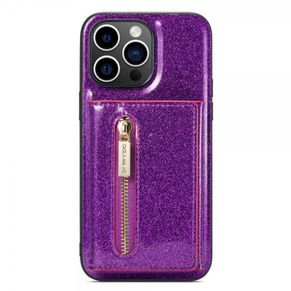 Dg.Ming iPhone 14 Pro Max -kuori M3-sarjan irrotettava korttikotelo, violetti