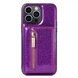 Dg.Ming iPhone 14 Pro Max -kuori M3-sarjan irrotettava korttikotelo, violetti