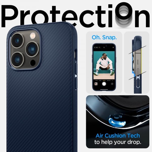 Spigen iPhone 14 Pro Max Suojakuori Mag Armor MagFit Navy Blue