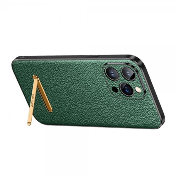 Sulada iPhone 14 Pro Max -kuori jalustalla, vihreä
