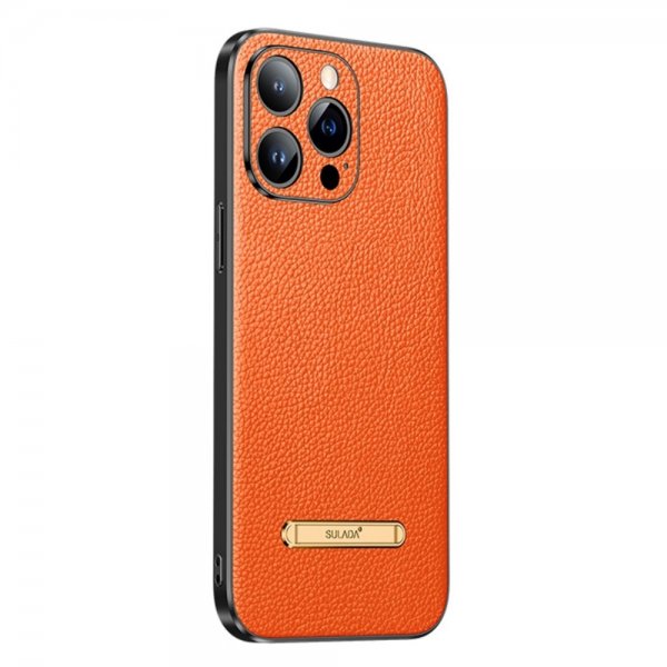 Sulada iPhone 14 Pro Max -kuoret jalustalla, oranssi
