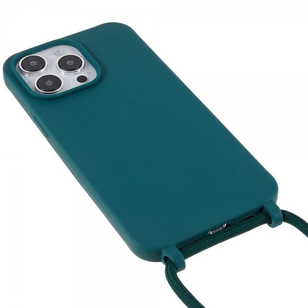 iPhone 14 Pro Max -kuori hihnalla, vihreä