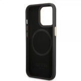 Guess iPhone 14 Pro Max Kuoret Metallilevy Logo MagSafe Musta