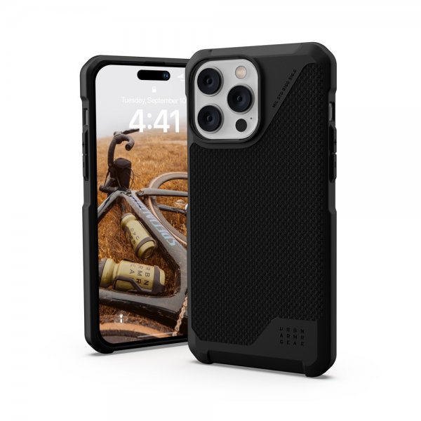 Urban Armor Gear (UAG) iPhone 14 Pro Max Kuori Metropolis LT MagSafe Kevlar Musta