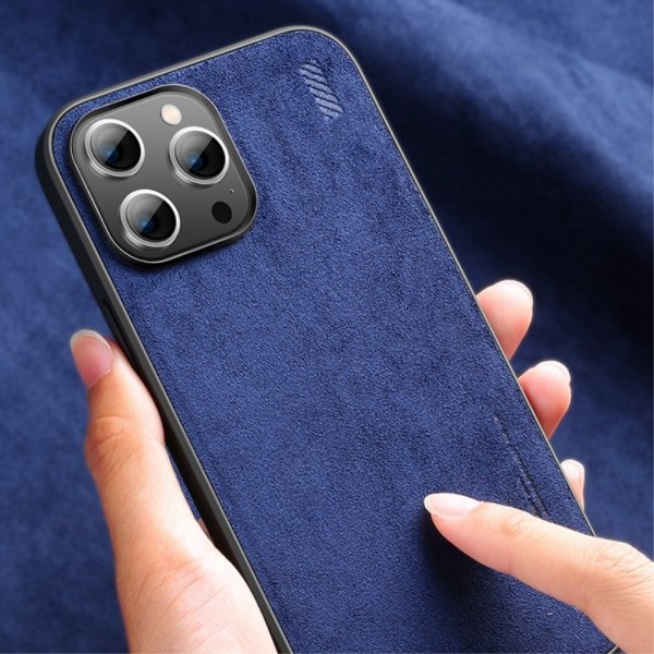 X-Level iPhone 14 Pro Max Suojakuori Mokkanahkajäljitelmä Vihreä