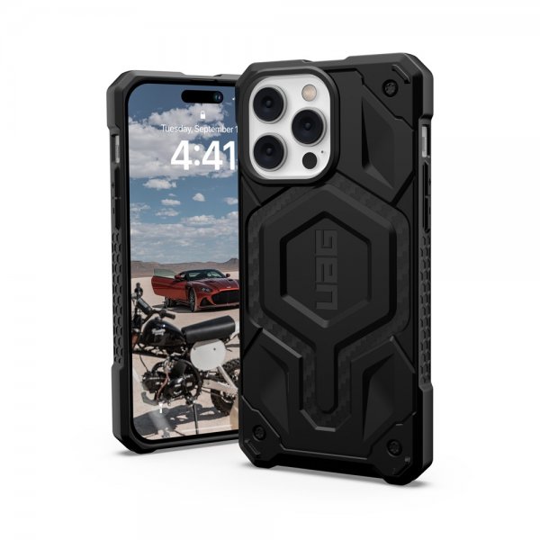 Urban Armor Gear (UAG) iPhone 14 Pro Max -suojakuori Monarch Pro MagSafe Carbon Fiber