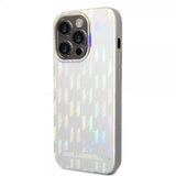 Karl Lagerfeld iPhone 14 Pro Max Kuori Monogram Iridescent Silver