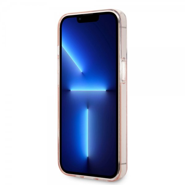 Karl Lagerfeld iPhone 14 Pro Max Suojakuori Monogram Vertical Stripe Pink