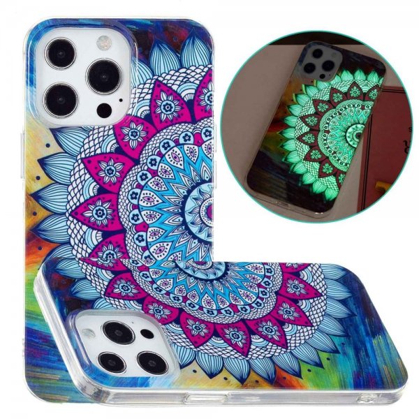 iPhone 14 Pro Max Kuoret Sininen Mandala -kuviolla