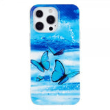 iPhone 14 Pro Max Kuori Sininen Perhoskuvio