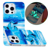 iPhone 14 Pro Max Kuori Sininen Perhoskuvio