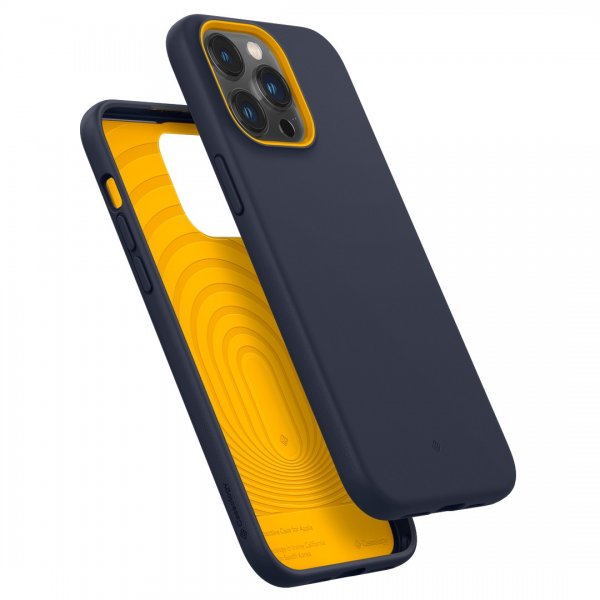 Caseology iPhone 14 Pro Max -kuori näytönsuojalla Nano Pop 360 Blueberry Navy