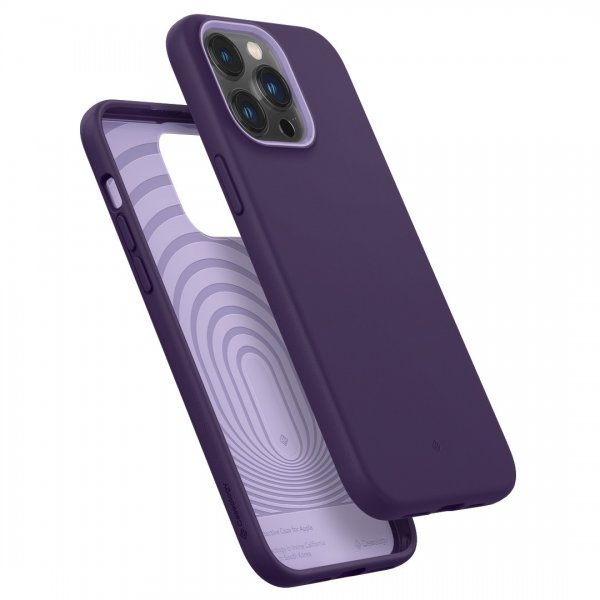 Caseology iPhone 14 Pro Max -suojakuori ja näytönsuoja Nano Pop 360 Grape Purple
