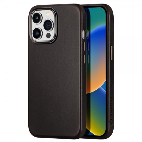 Dux Ducis iPhone 14 Pro Max -kuori Naples Series MagSafe, tummanruskea