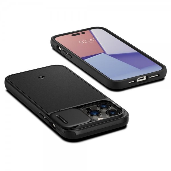 Spigen iPhone 14 Pro Max Suojakuori Optik Armor MagFit Musta