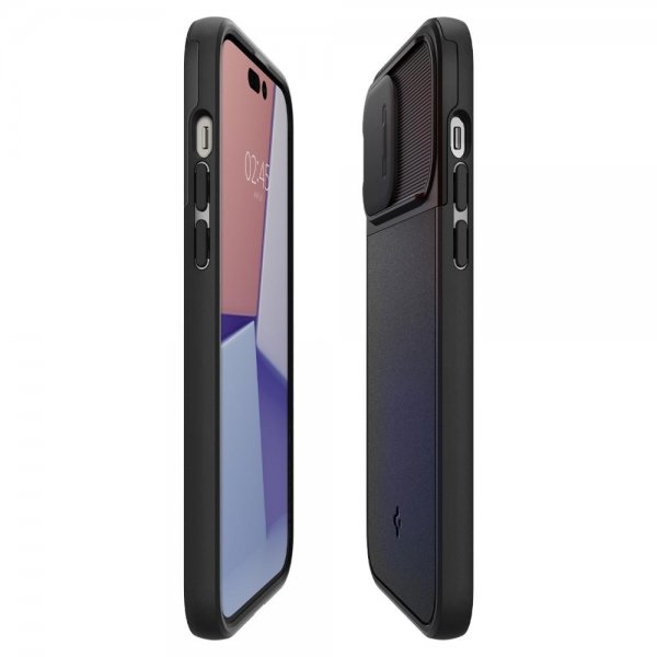 Spigen iPhone 14 Pro Max Suojakuori Optik Armor MagFit Musta