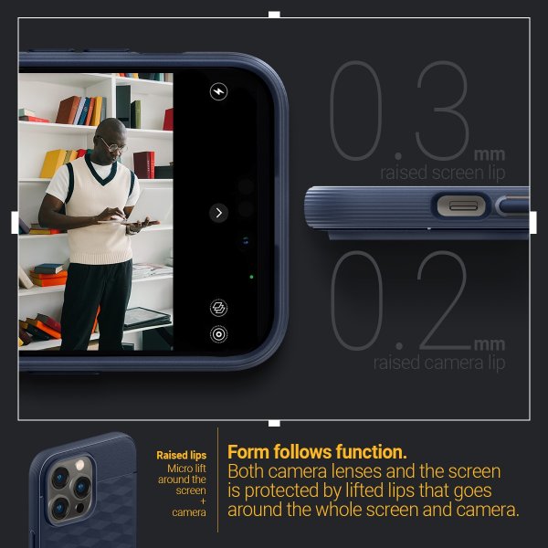 Caseology iPhone 14 Pro Max -kuori Parallax Mag Midnight Blue