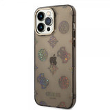 Guess iPhone 14 Pro Max Suojakuori Peony Glitter Musta