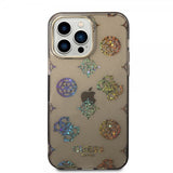 Guess iPhone 14 Pro Max Suojakuori Peony Glitter Musta