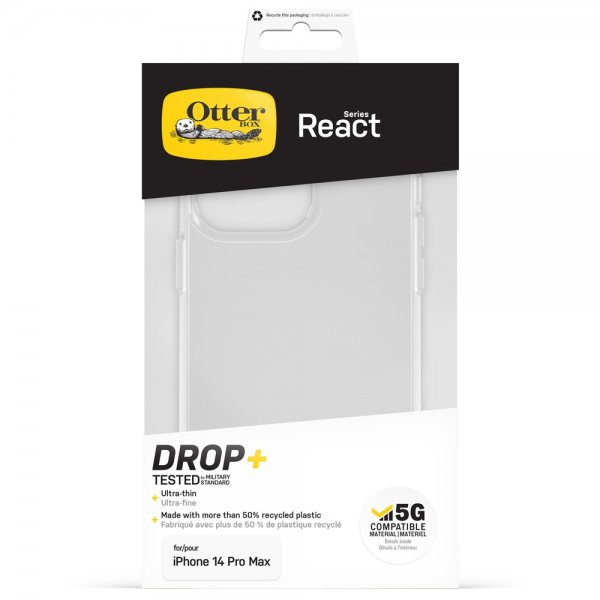 Otterbox iPhone 14 Pro Max -suojakuori React Clear