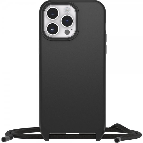 Otterbox iPhone 14 Pro Max React Necklace MagSafe -kotelo, musta