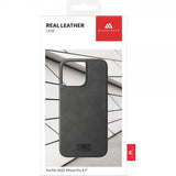 Black Rock iPhone 14 Pro Max -suojakuori, aitoa nahkaa, musta