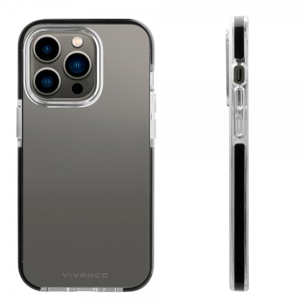 Vivanco iPhone 14 Pro Max -suojakuori Rock Solid Musta/Kirkas