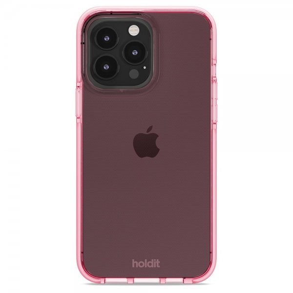 holdit iPhone 14 Pro Max Suojakuori Seethru Bright Pink