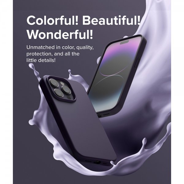 Ringke iPhone 14 Pro Max -silikonikuori, Deep Purple