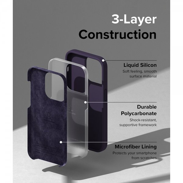 Ringke iPhone 14 Pro Max -silikonikuori, Deep Purple