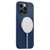 Spigen iPhone 14 Pro Max -kuori, Silicone Fit MagFit, laivastonsininen