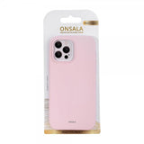 Onsala iPhone 14 Pro Max Silikonikuori Chalk Pink