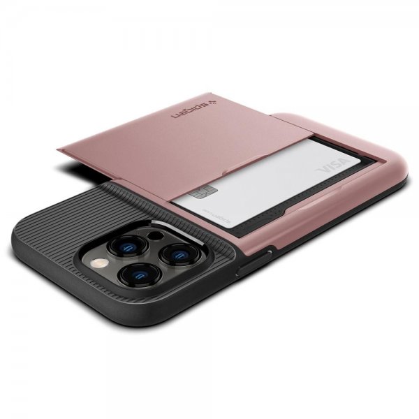 Spigen iPhone 14 Pro Max -kuori Slim Armor CS, ruusukulta
