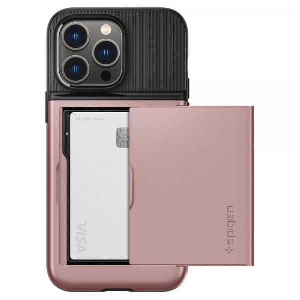 Spigen iPhone 14 Pro Max -kuori Slim Armor CS, ruusukulta