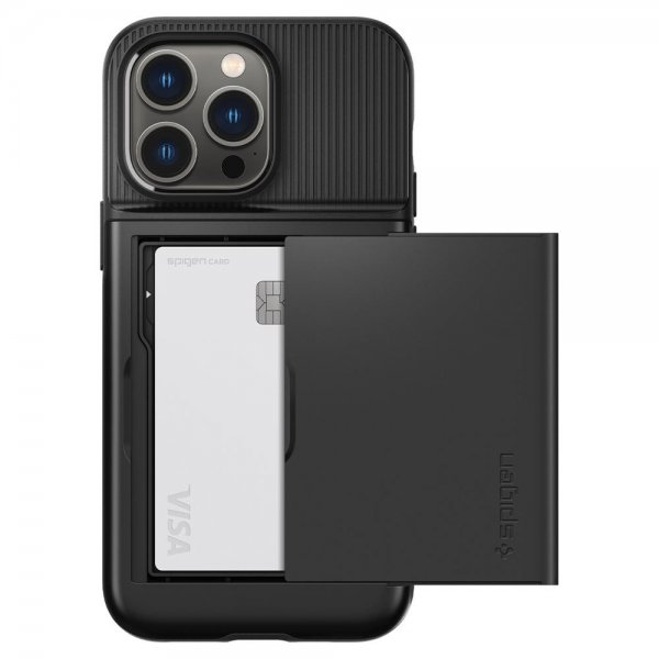 Spigen iPhone 14 Pro Max -suojakuori Slim Armor CS, musta