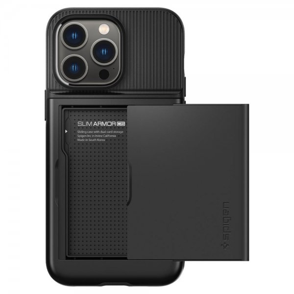 Spigen iPhone 14 Pro Max -suojakuori Slim Armor CS, musta