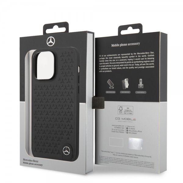 Mercedes-Benz iPhone 14 Pro Max -kuoret tähtikuviolla, musta